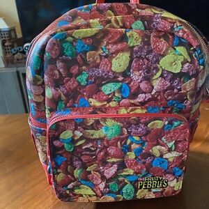 Cakeworthy x Fruity Pebbles Mini Backpack Cereal Red NWT
